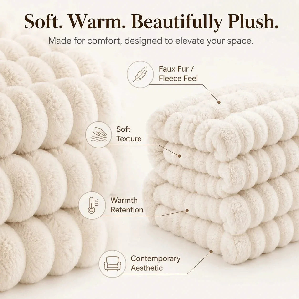 Plush Blanket for Bed and Couch