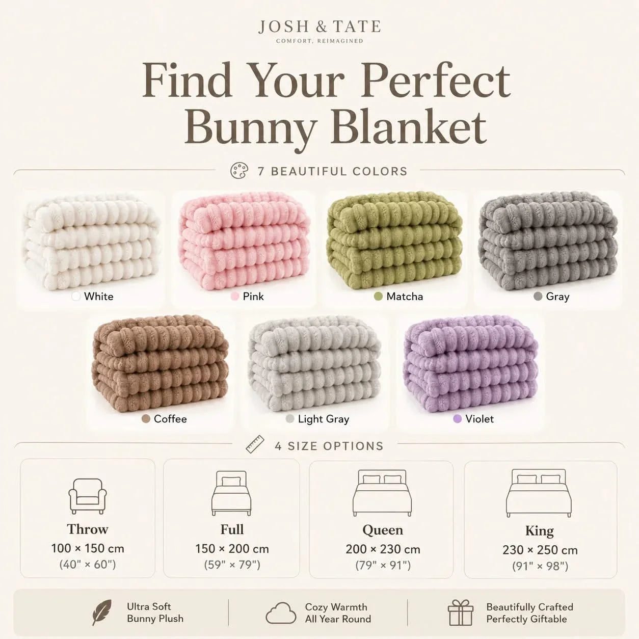 Plush Blanket for Bed and Couch