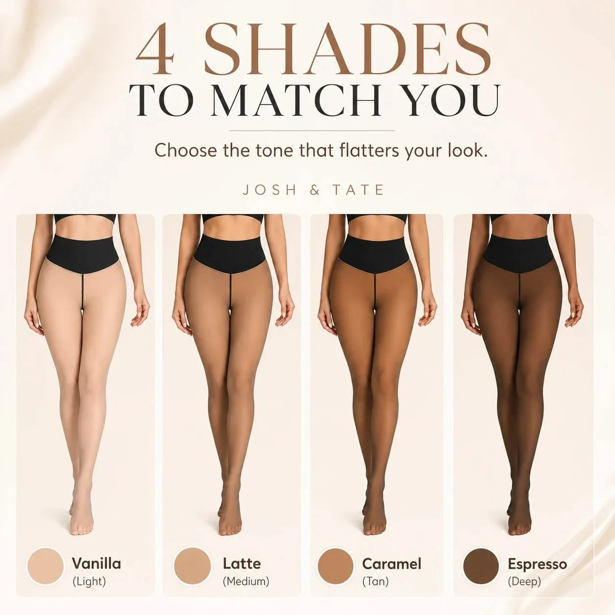 Fleece Lined Tights Womens Sheer High Waisted