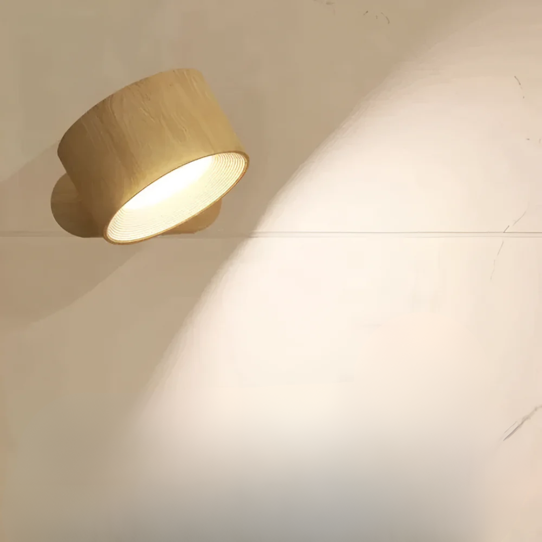 Trådløs LED væglampe med batterijusterbar retning