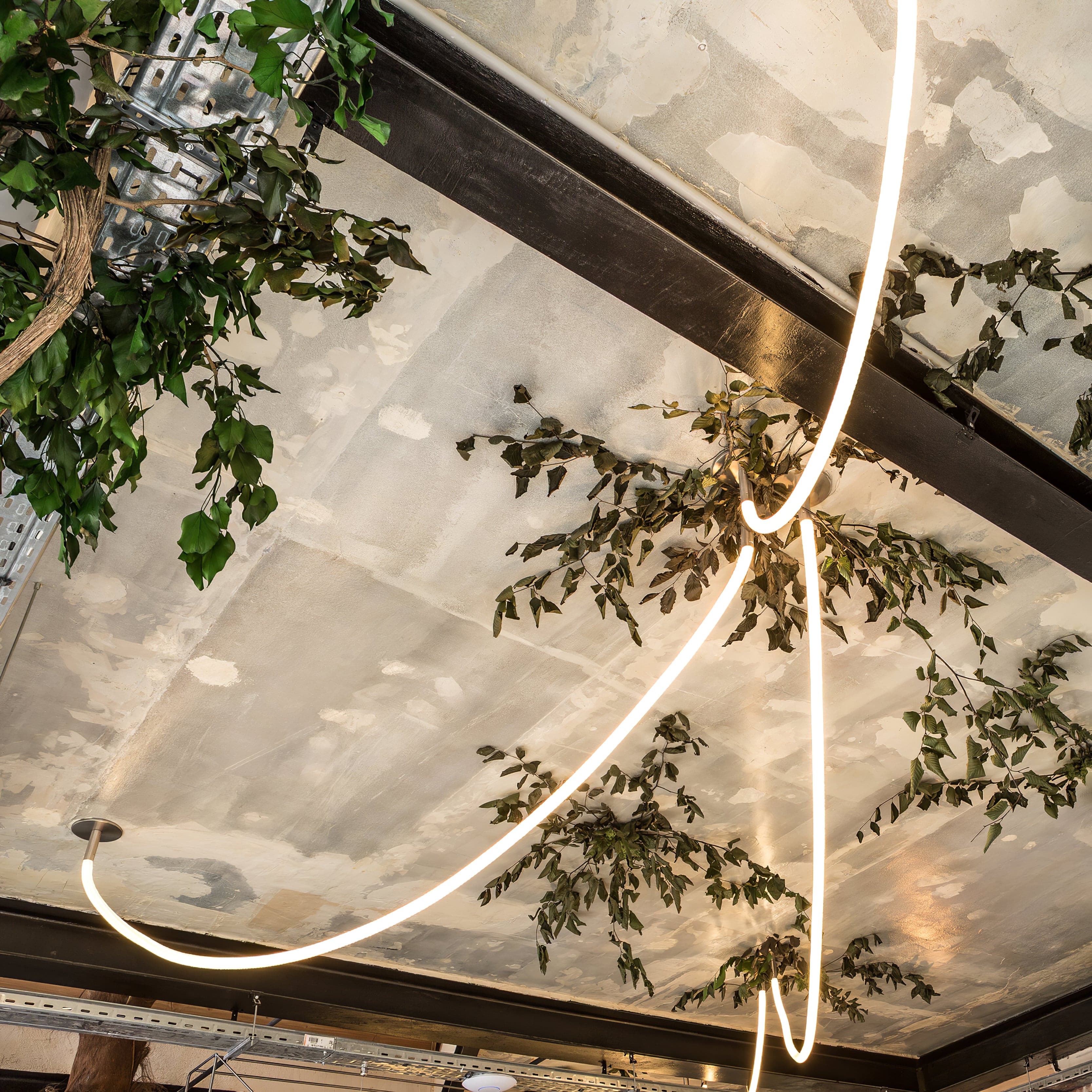 Flexible LED Ribbon Pendant Light Silicone Strip Custom Length Lighting