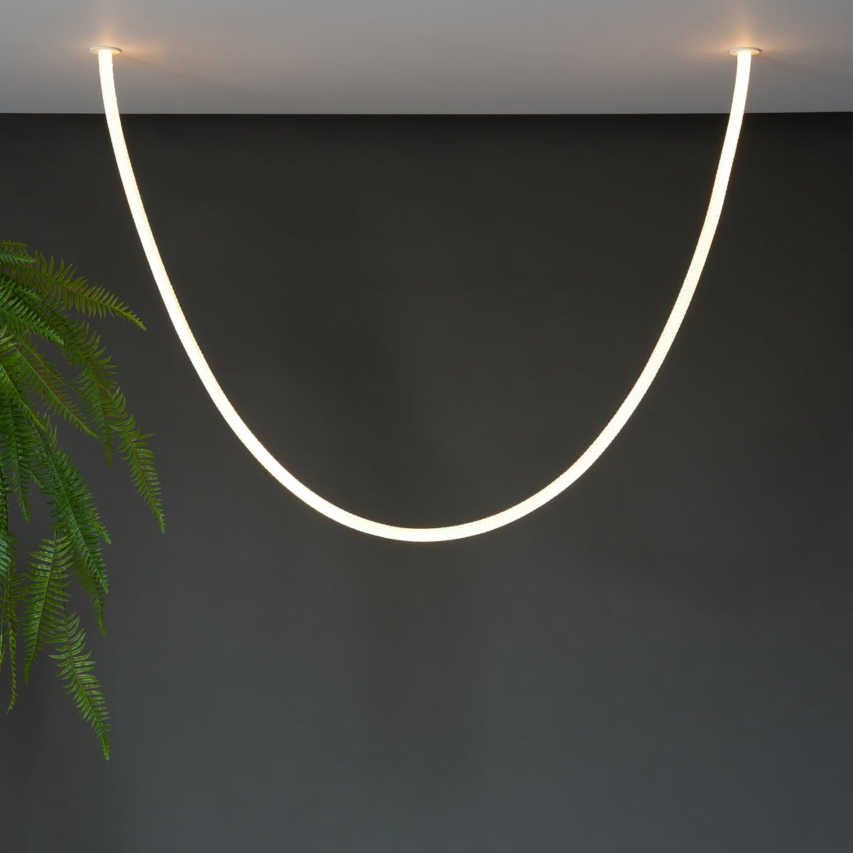 Flexible LED Ribbon Pendant Light Silicone Strip Custom Length Lighting