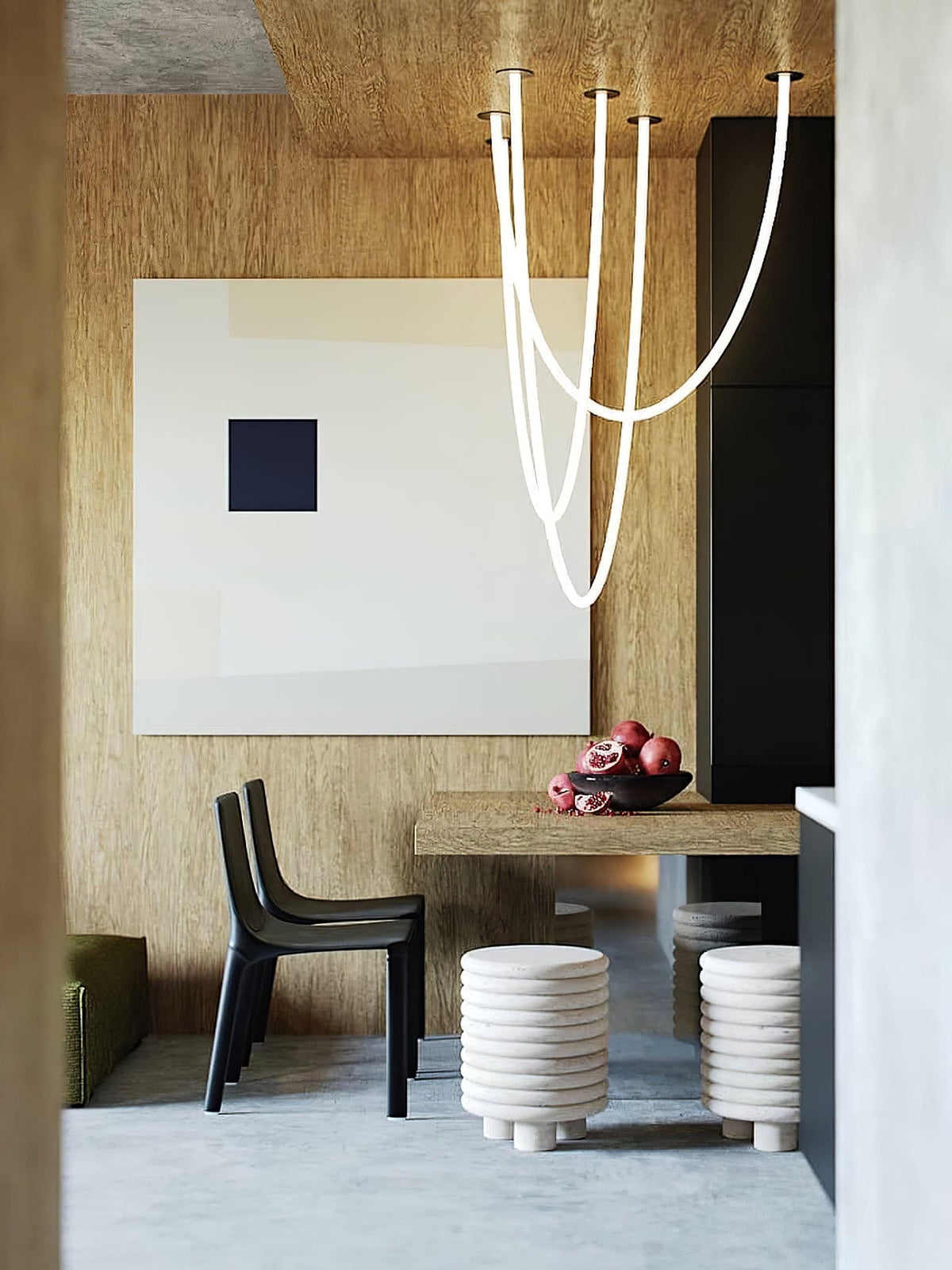 Flexible LED Ribbon Pendant Light Silicone Strip Custom Length Lighting
