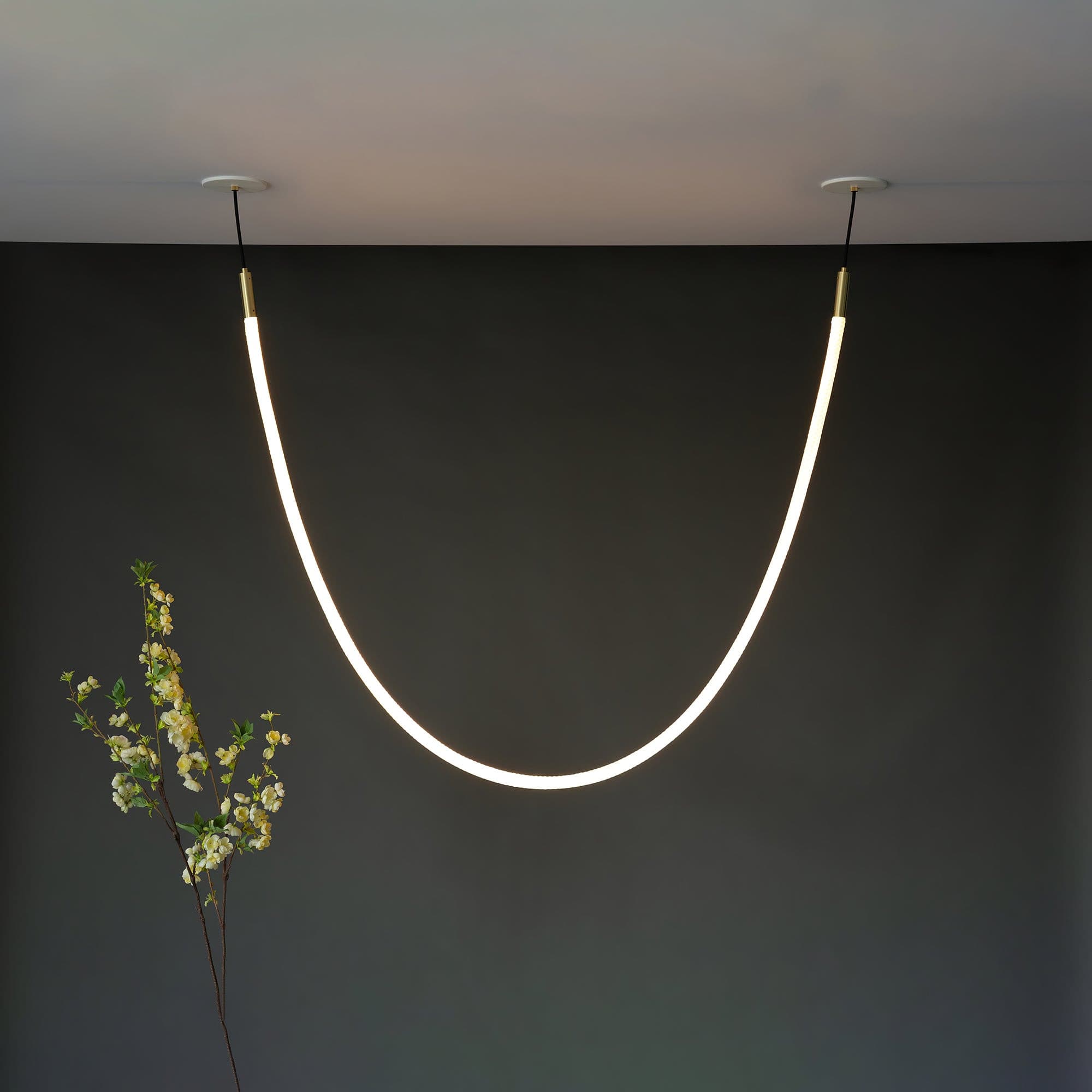 Flexible LED Ribbon Pendant Light Silicone Strip Custom Length Lighting