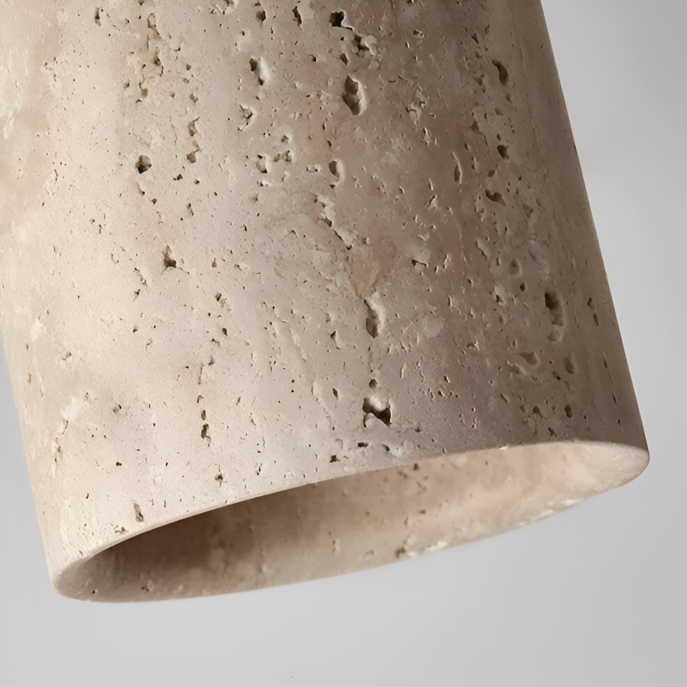 Travertine Flush Mount Ceiling Light
