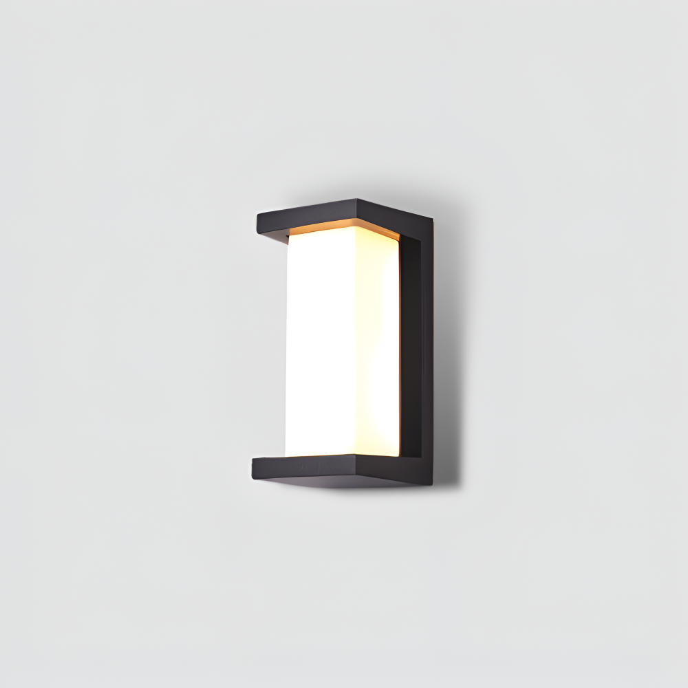 Udendørs LED væglampe med sensor aluminium i flere former