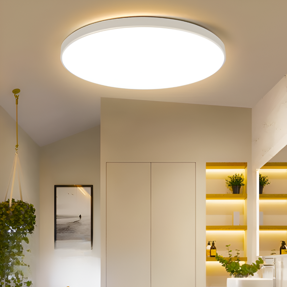 Ultratynd LED loftlampe med flad skærm