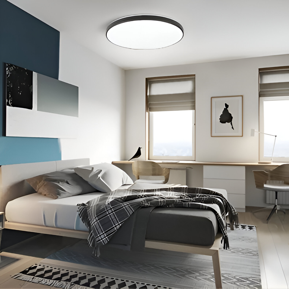 Ultratynd LED loftlampe med flad skærm