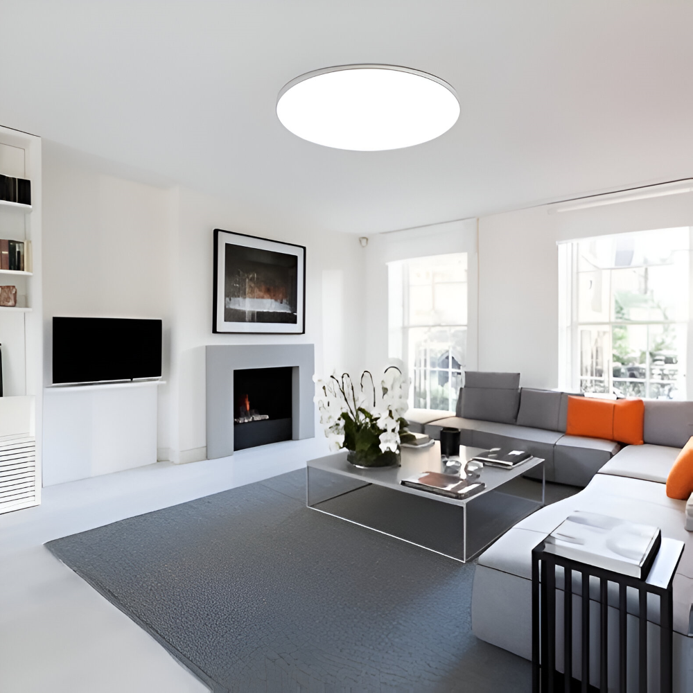 Ultratynd LED loftlampe med flad skærm