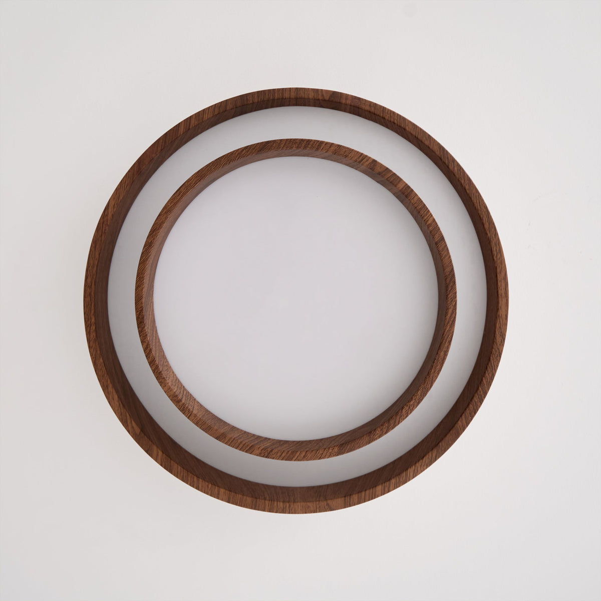 Flush Mount Ceiling Light LED Walnut Finish Dimmable Living Room
