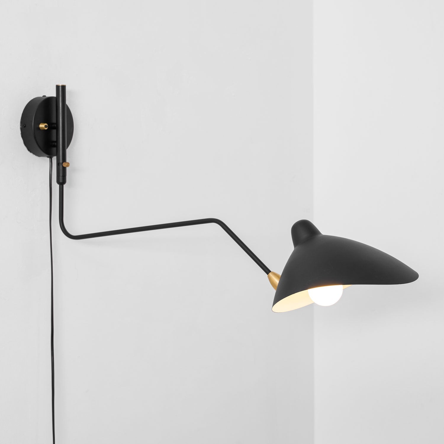 Articulated Arm Wall Sconce Swivel Shades Plug In Mid Century Modern