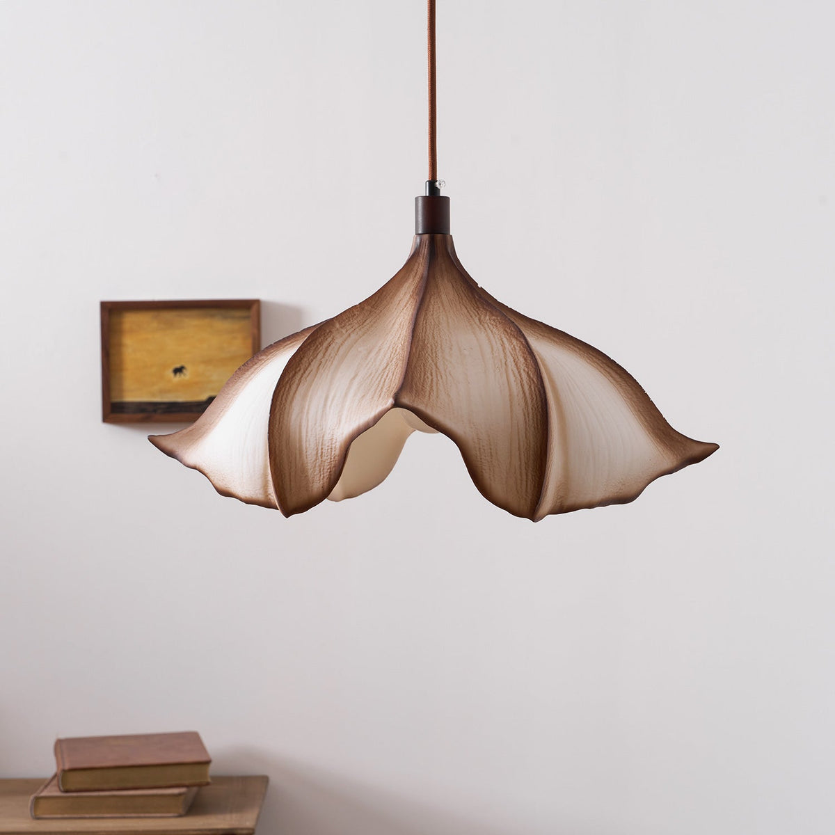 Cocoon Pendant Light Sculptural Webbed Shade Mid Century Style