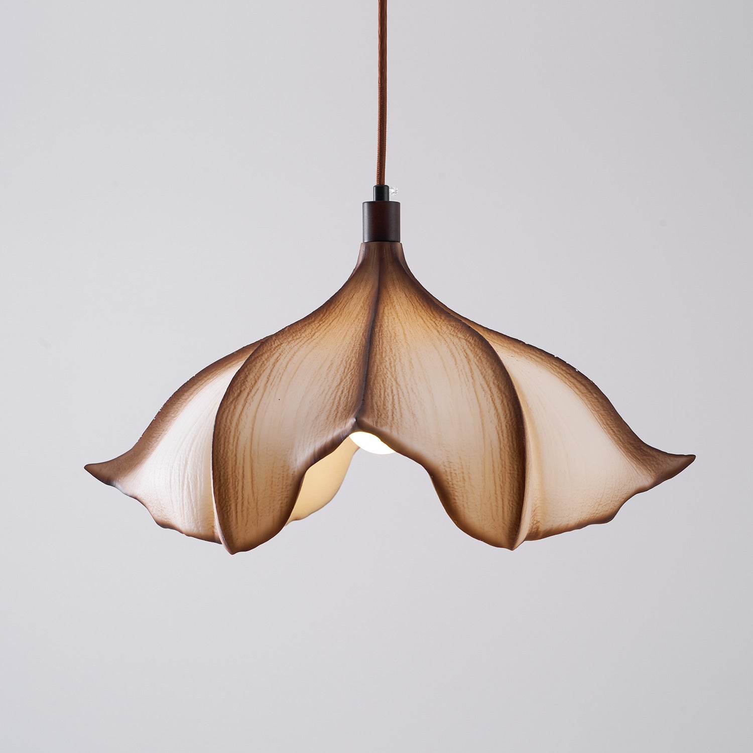 Cocoon Pendant Light Sculptural Webbed Shade Mid Century Style