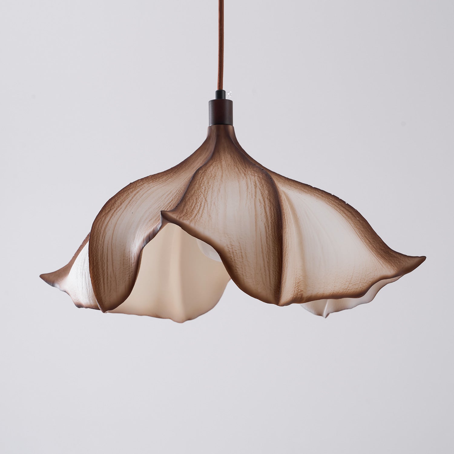 Cocoon Pendant Light Sculptural Webbed Shade Mid Century Style