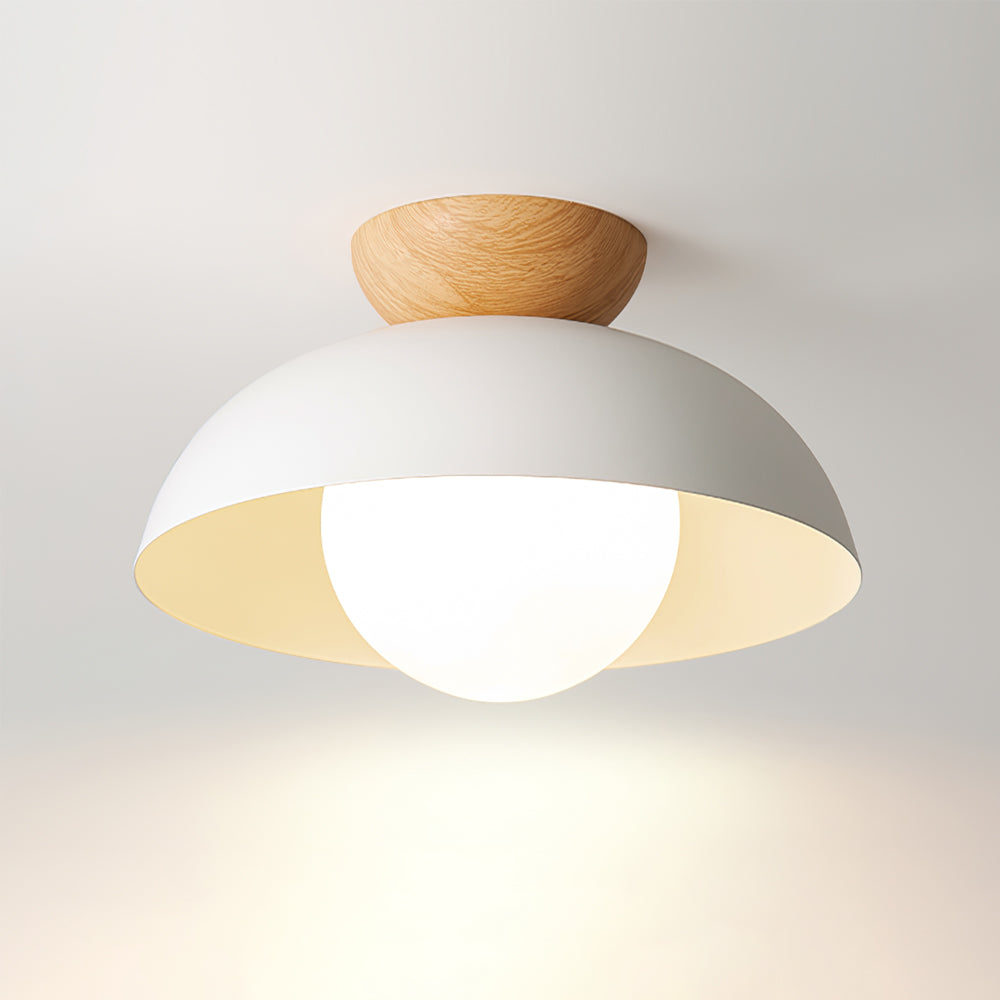 Sloped Ceiling Light Fixture White Glass Shade E26 Base Vaulted Room