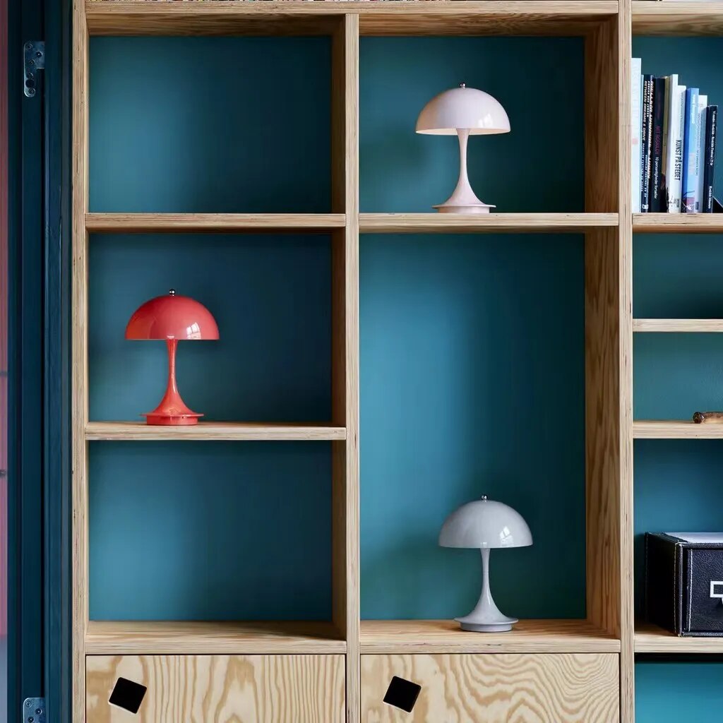Mushroom Lamp Cordless Rechargeable Touch Dimmable for Bedside and Desk