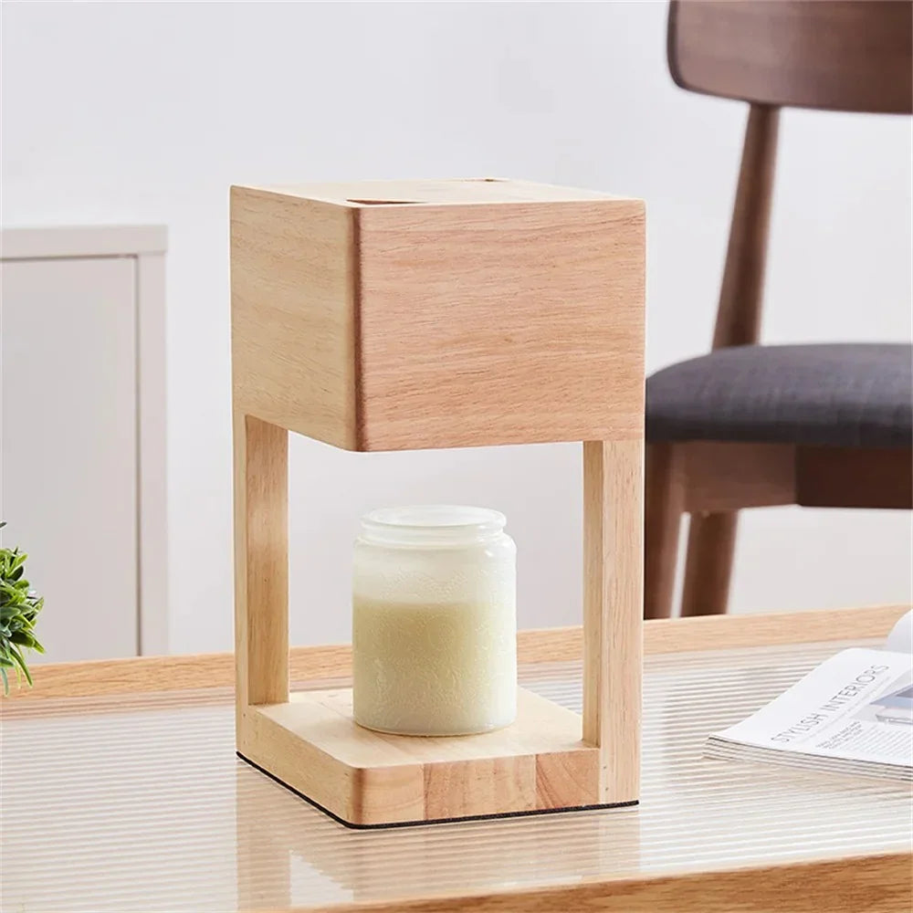 Wooden Candle Warmer Lamp for Jar Candles Top Down