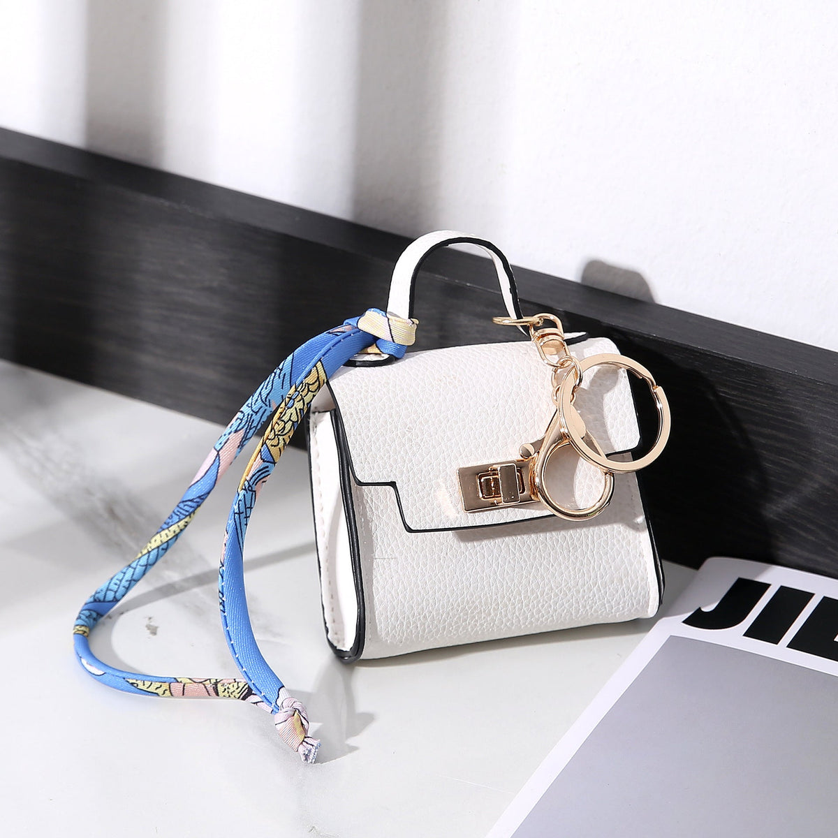 Mini Purse Keychain Bag Charm with Twist Lock Pouch