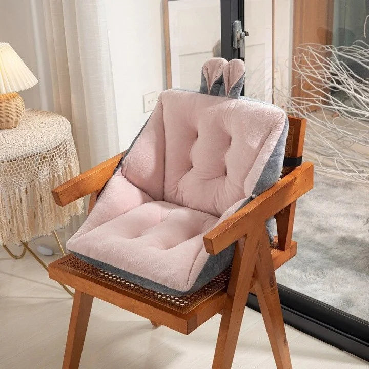 Chair Seat Cushion Velvet with Non Slip Base and Straps