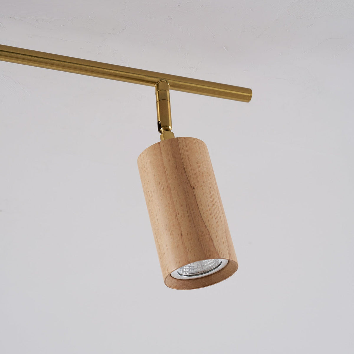 Adjustable Spotlight Bar Ash Wood Ceiling or Wall Mount Art Lighting
