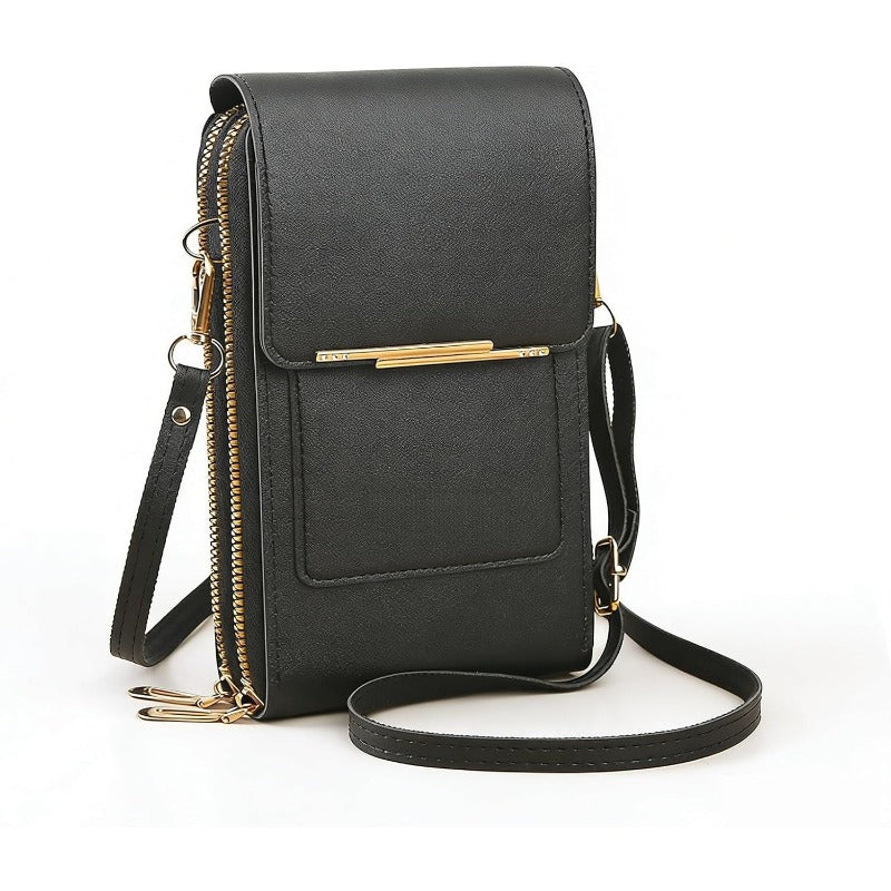 RFID Crossbody Phone Bag Anti Theft Wallet with Clear Touch Window