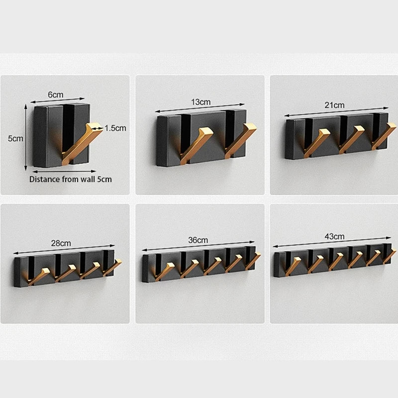 Fold Down Wall Hook Rack Stainless Steel for Coats and Towels
