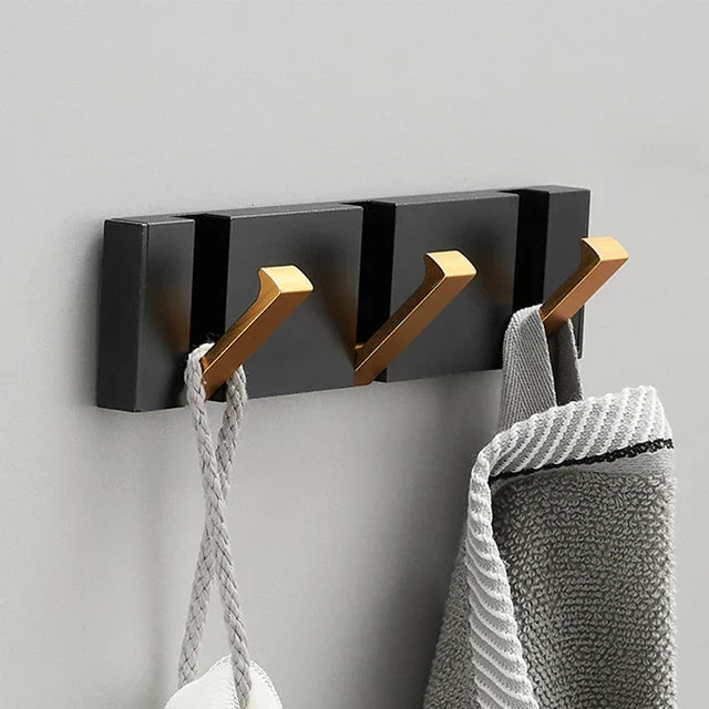 Fold Down Wall Hook Rack Stainless Steel for Coats and Towels