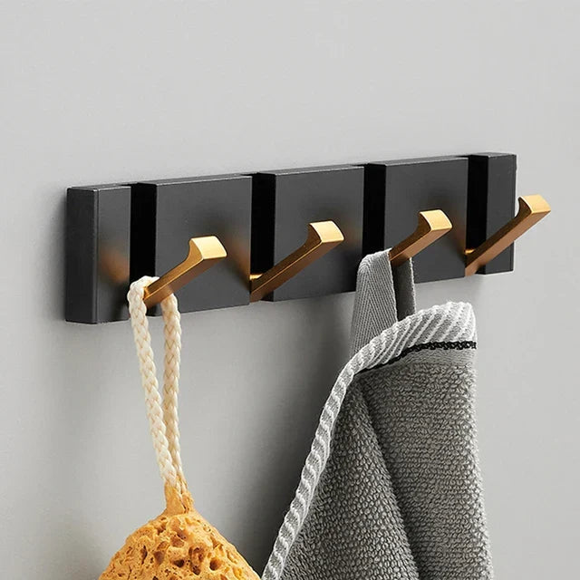 Fold Down Wall Hook Rack Stainless Steel for Coats and Towels