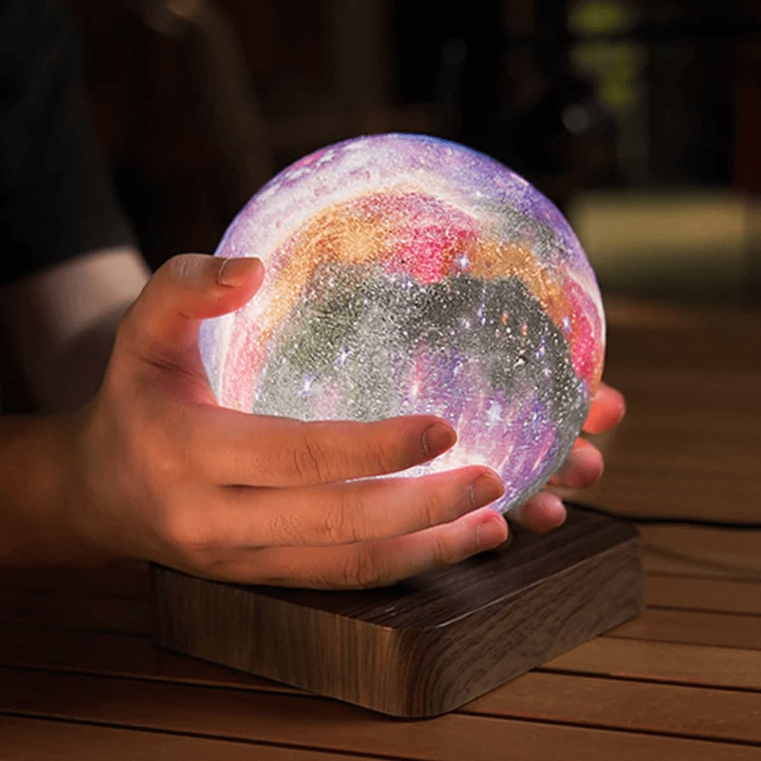 Levitating Moon Lamp Magnetic Floating 3D Printed Night Light for Desk