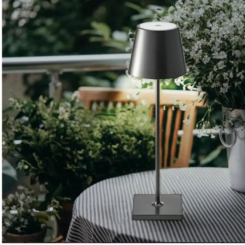 Cordless Table Lamp Rechargeable Waterproof for Outdoor Dining and Bedside