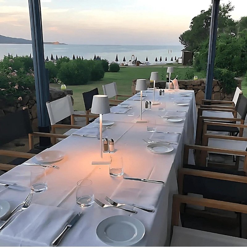 Cordless Table Lamp Rechargeable Waterproof for Outdoor Dining and Bedside