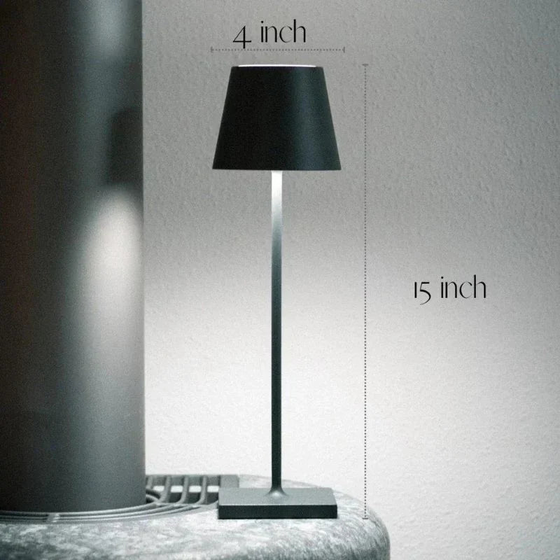 Cordless Table Lamp Waterproof Dimmable Rechargeable for Patio and Bedroom