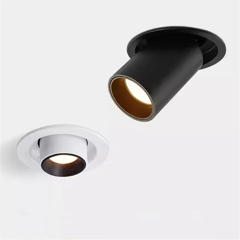 Recessed LED Spotlight Adjustable Tilt and Pull-Down Head