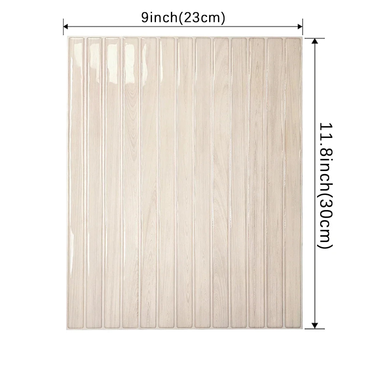 Peel and Stick Backsplash Tiles 3D Fluted Wood Grain