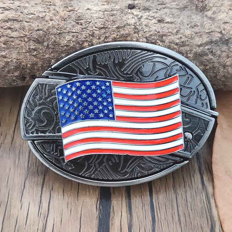Western Belt Buckle Oval Metal Cowboy Engraved Design for Mens Belts