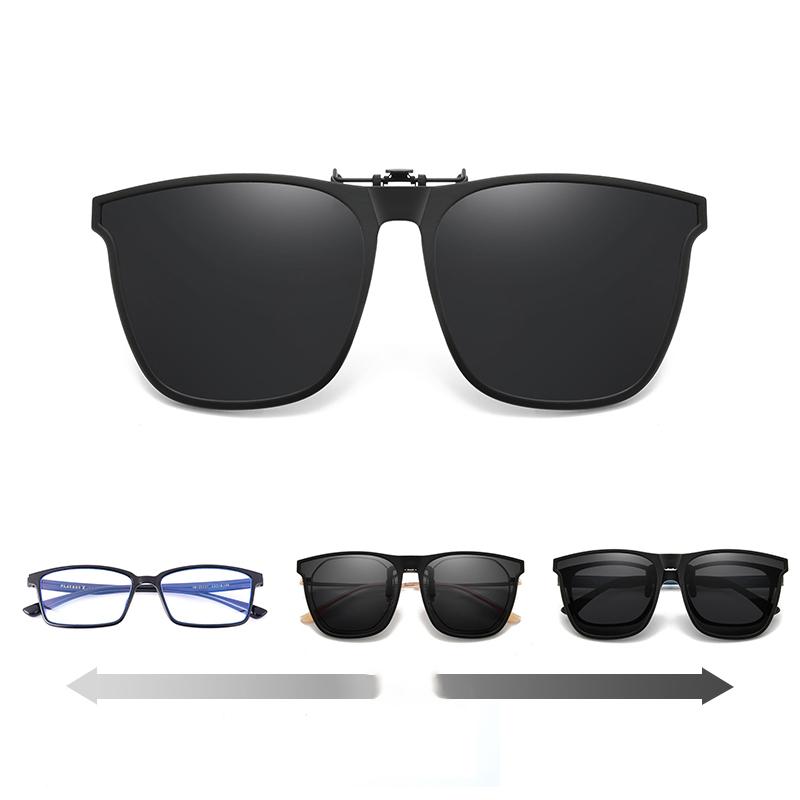 Polarized Clip On Sunglasses Flip Up Lenses for Prescription Glasses