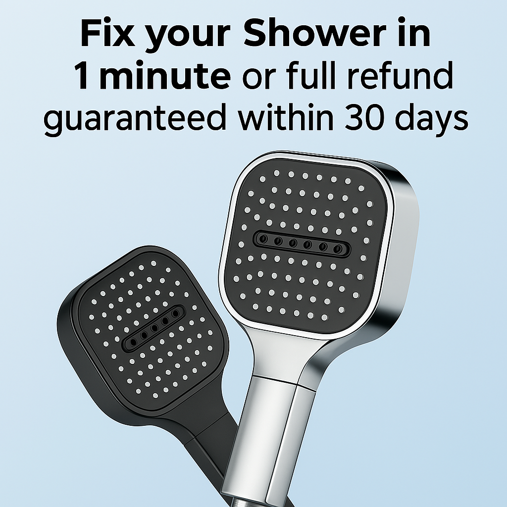High Pressure Shower Head Filtered Handheld with Turbo Boost for Low Pressure