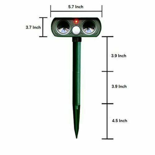 Solar Ultrasonic Motion Sensor Garden Stake Weatherproof