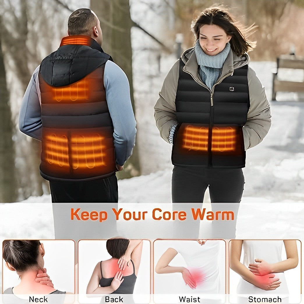 Heated Vest Unisex USB Powered with 10000mAh Battery Pack
