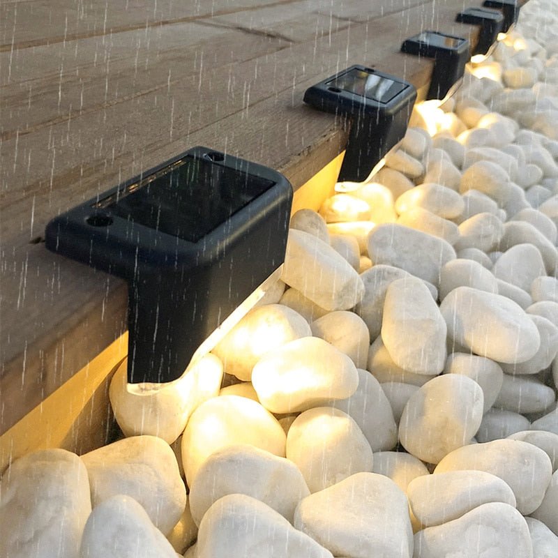 Solar Step Lights Outdoor Waterproof Dusk to Dawn for Deck Stairs and Path
