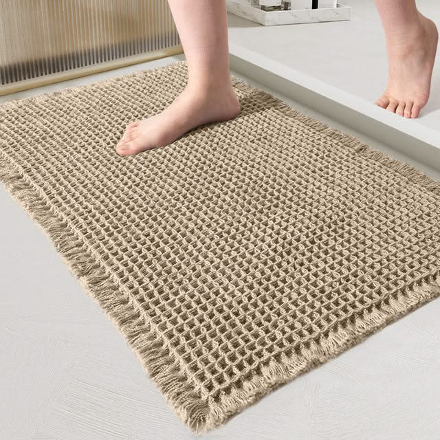 Waffle Weave Bath Mat Quick-Dry