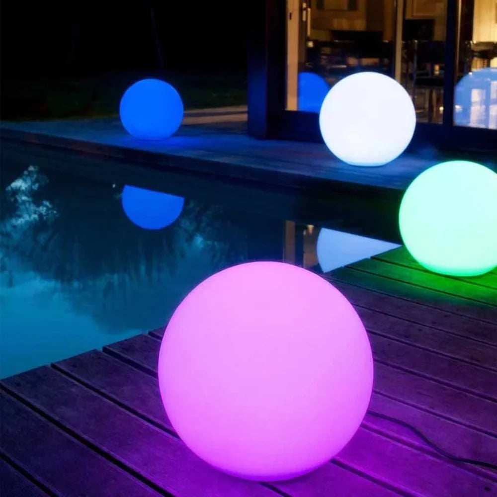 Waterproof Globe Light Outdoor Floating Ball Lamp for Pool Lawn and Garden
