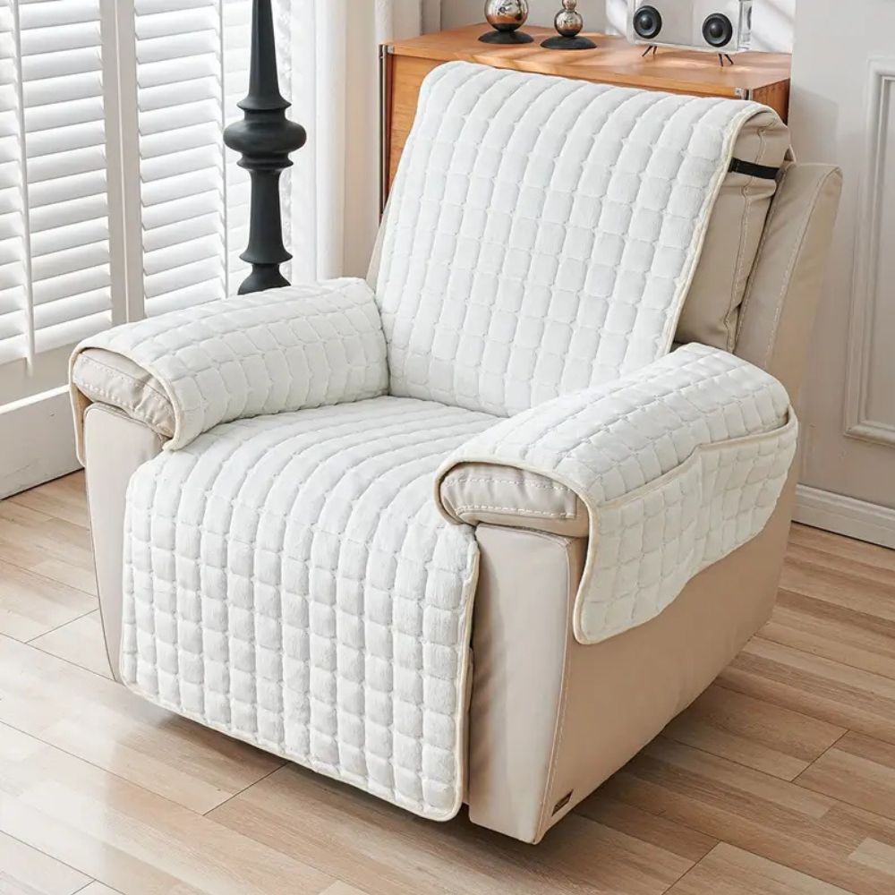 Recliner Cover Quilted with Side Storage Pocket