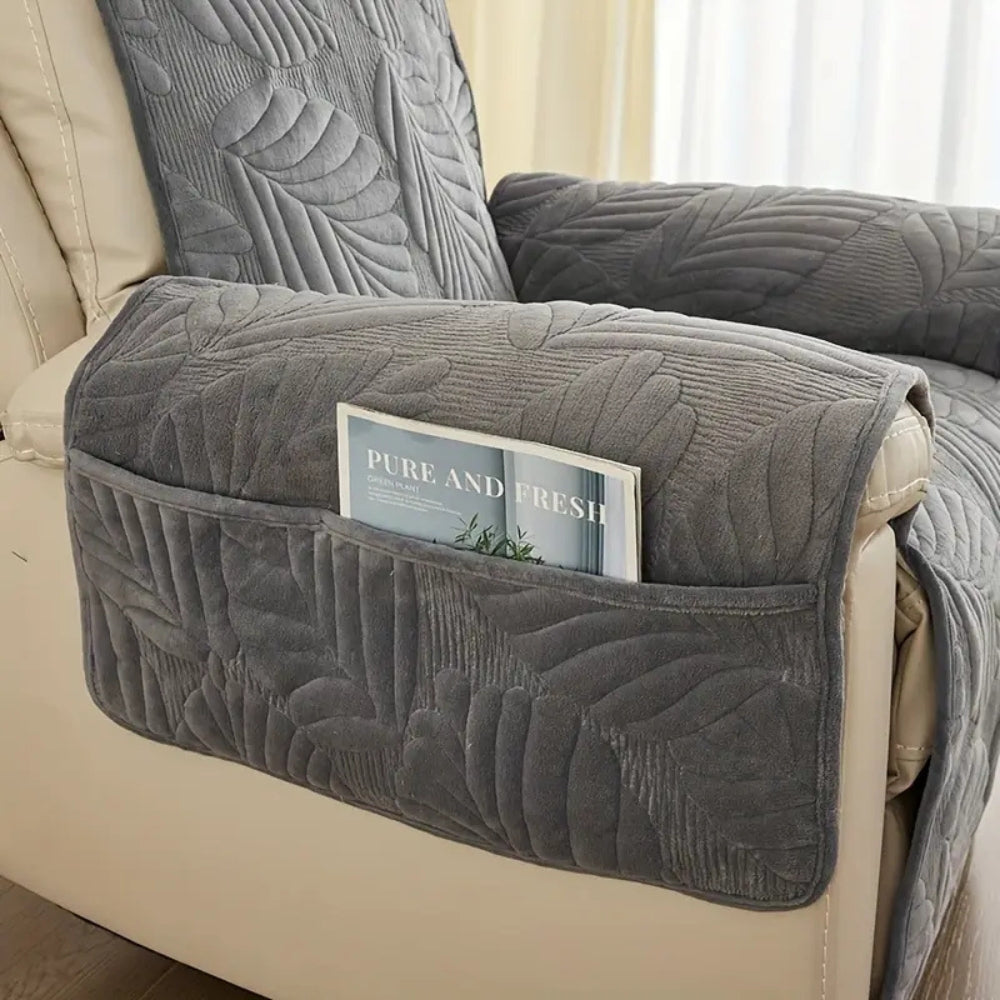 Recliner Slipcover Leaf Print Universal Fit