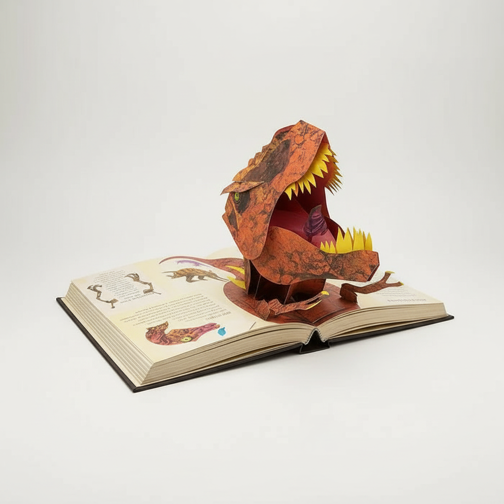3D Pop Up Book Dinosaurs Childrens Interactive Encyclopedia Hardback