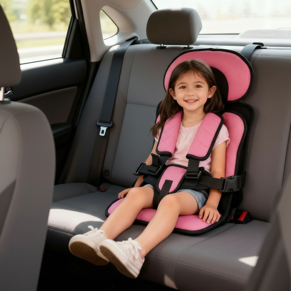 Portable Foldable Child Travel Booster Seat Compact for Trips and Taxis
