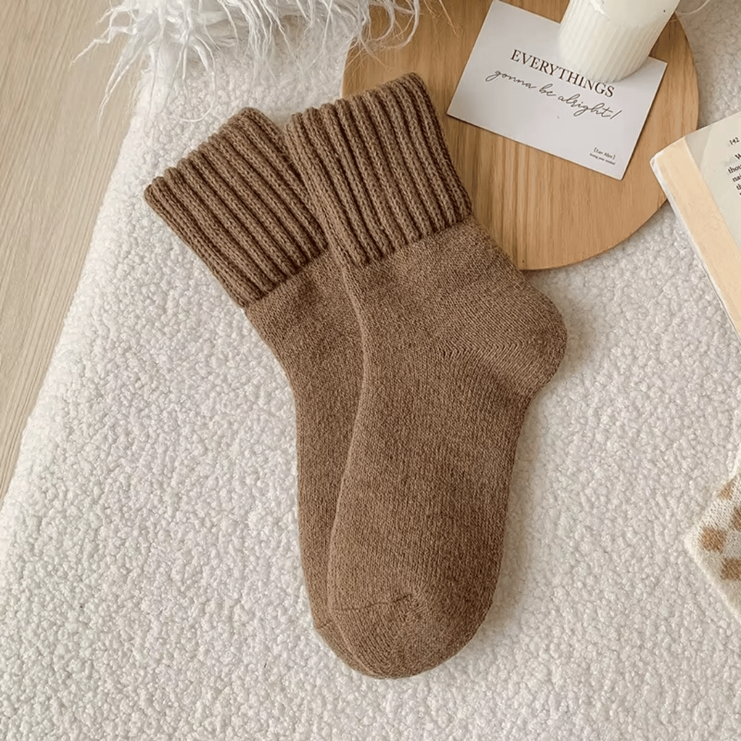 Knitted Winter Socks 5 Pairs Womens Thick Soft