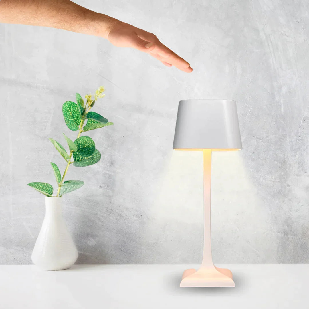 Cordless Table Lamp Two Tone Metal Rechargeable Dimmable for Living Room