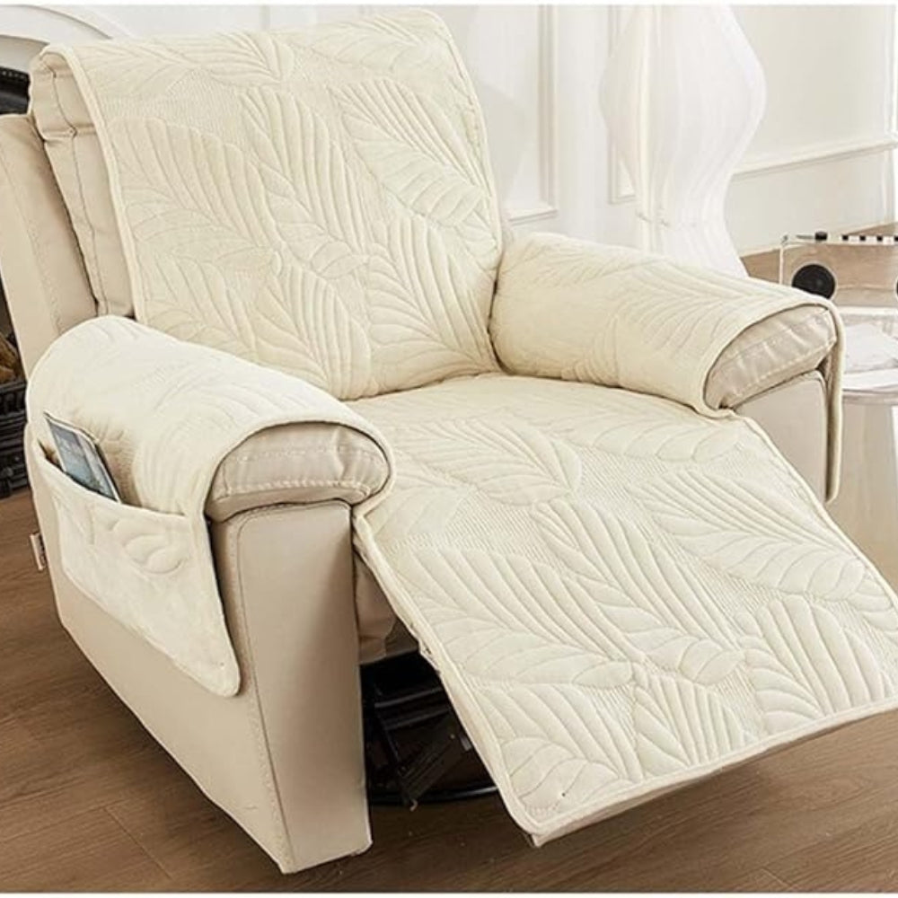 Recliner Slipcover Leaf Print Universal Fit