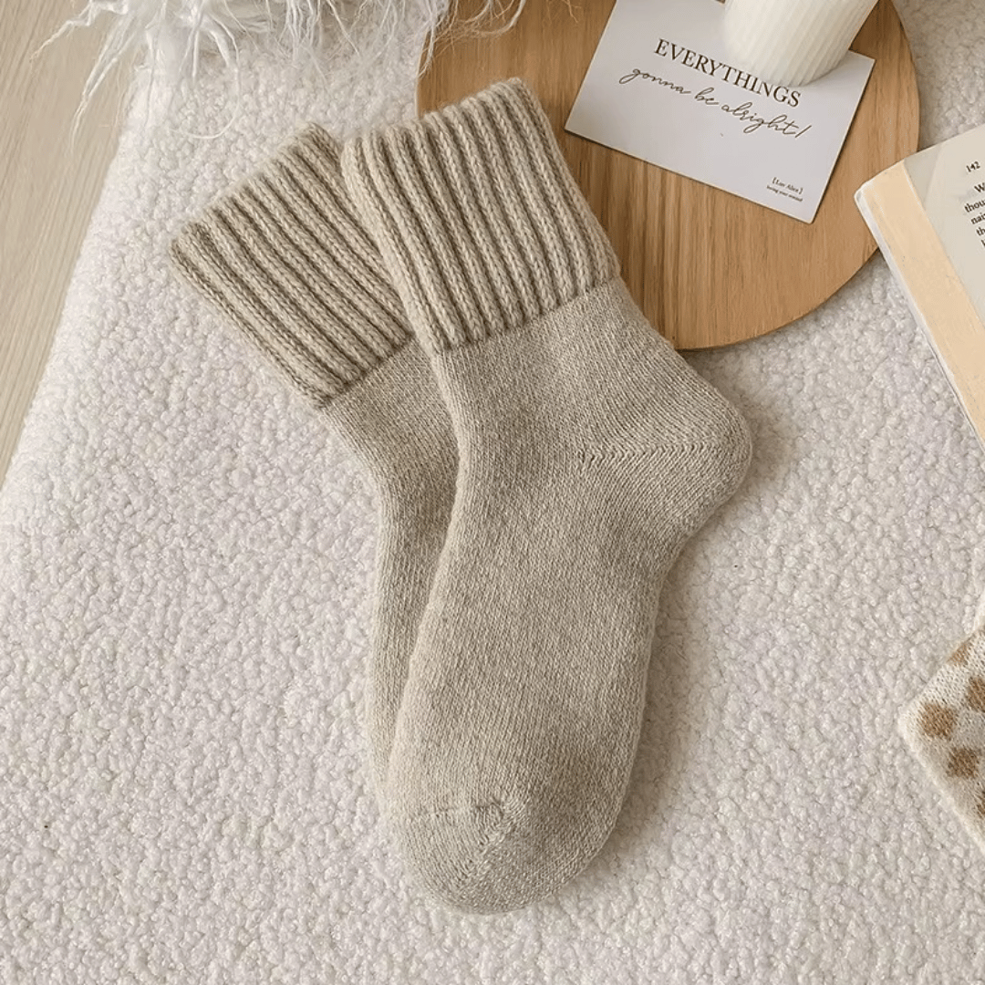 Knitted Winter Socks 5 Pairs Womens Thick Soft